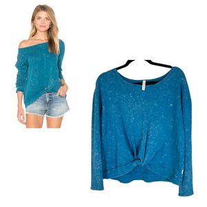 RVCA Revolve Donna Sweater Jade Blue Size Small